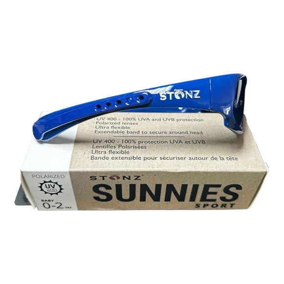 STONZ Sunnies Sport Sunglasses, 0-2 Years, Polarized, UV400, Blue, NWT - Picture 2 of 5